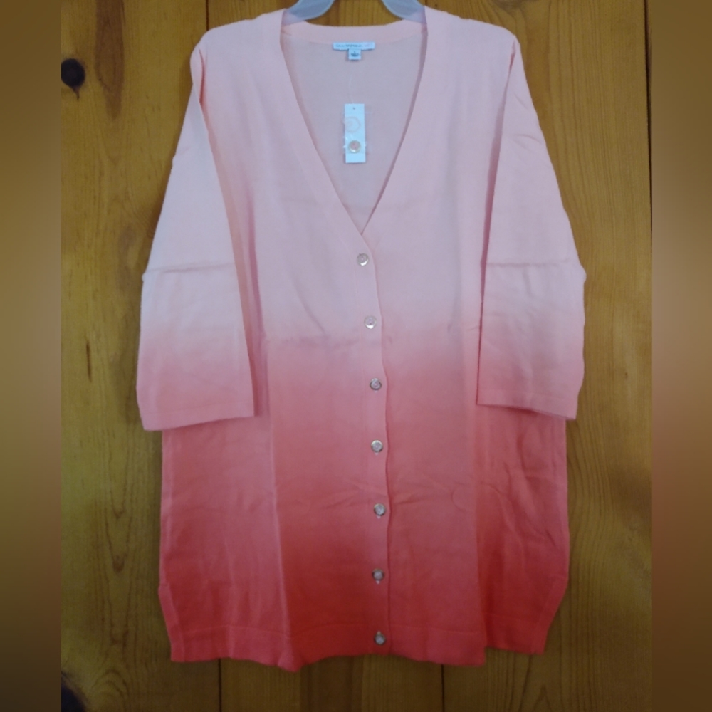 Mizrahi Ombre 3/4 Sleeve Cardi